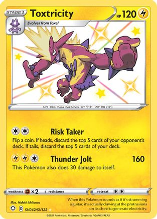 Toxtricity (SV042/122) Holofoil [SWSH: Shining Fates Shiny Vault] Pokemon Single Pokémon