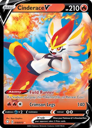 Cinderace V (18/72) Holofoil [SWSH: Shining Fates] Pokemon Single Pokémon