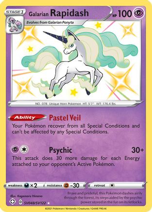 Galarian Rapidash (SV048/122) Holofoil [SWSH: Shining Fates Shiny Vault] Pokemon Single Pokémon
