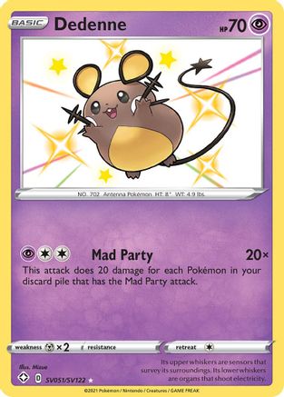 Dedenne (SV051/122) Holofoil [SWSH: Shining Fates Shiny Vault] Pokemon Single Pokémon