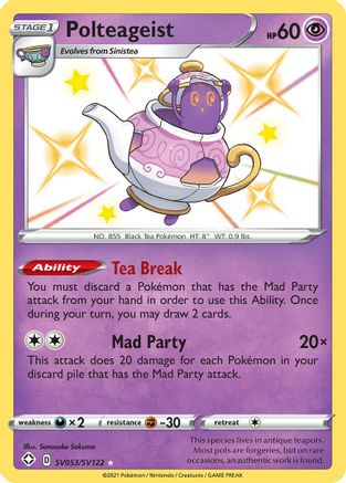 Polteageist (SV053/122) Holofoil [SWSH: Shining Fates Shiny Vault] Pokemon Single Pokémon