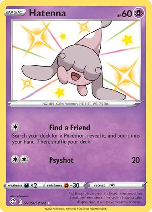 Hatenna (SV054/122) Holofoil [SWSH: Shining Fates Shiny Vault] Pokemon Single Pokémon