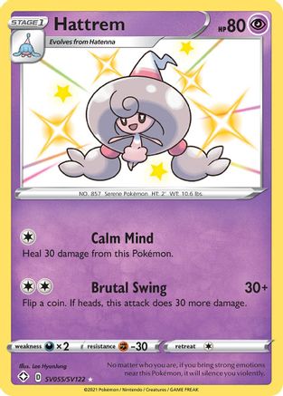Hattrem SV055/122 Holofoil [SWSH: Shining Fates Shiny Vault] Pokemon Single Pokémon