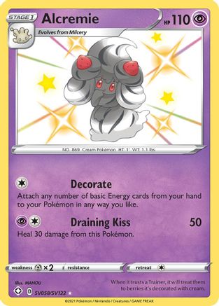 Alcremie (SV058/122) - [SWSH: Shining Fates Shiny Vault] Holofoil Pokemon Single Pokémon