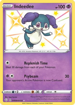 Indeedee SV059/122 Holofoil [SWSH: Shining Fates Shiny Vault] Pokemon Single Pokémon