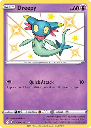 Dreepy (SV060/122) Holofoil [SWSH: Shining Fates Shiny Vault] Pokemon Single Pokémon
