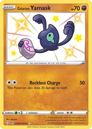 Galarian Yamask (SV065/122) Holofoil [SWSH: Shining Fates Shiny Vault] Pokemon Single Pokémon