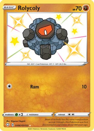 Rolycoly SV067/122 Holofoil [SWSH: Shining Fates Shiny Vault] Pokemon Single Pokémon