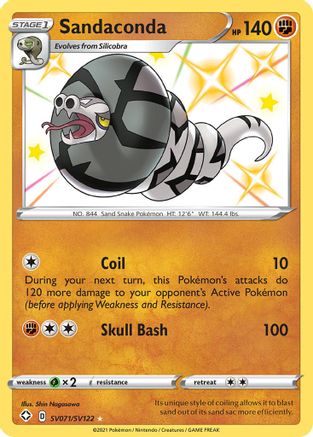 Sandaconda SV071/122 Holofoil [SWSH: Shining Fates Shiny Vault] Pokemon Single Pokémon