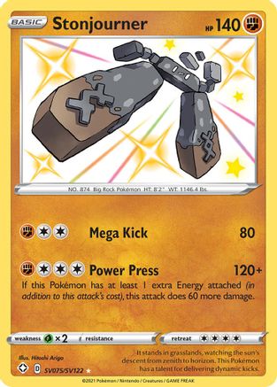 Stonjourner (SV075/122) Holofoil [SWSH: Shining Fates Shiny Vault] Pokemon Single Pokémon