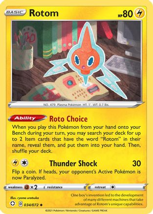 Rotom (34/72) Reverse Holofoil [SWSH: Shining Fates] Pokemon Single Pokémon
