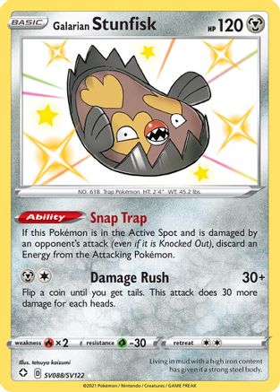 Galarian Stunfisk (SV088/122) Holofoil [SWSH: Shining Fates Shiny Vault] Pokemon Single Pokémon