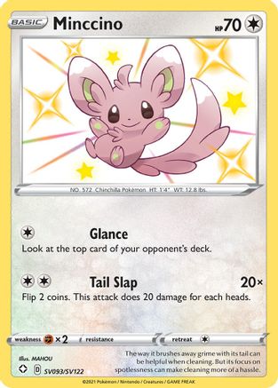 Minccino (SV093/122) Holofoil [SWSH: Shining Fates Shiny Vault] Pokemon Single Pokémon