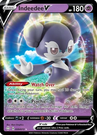 Indeedee V 39/72 Holofoil [SWSH: Shining Fates] Pokemon Single Pokémon
