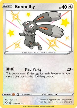 Bunnelby (SV097/122) Holofoil [SWSH: Shining Fates Shiny Vault] Pokemon Single Pokémon
