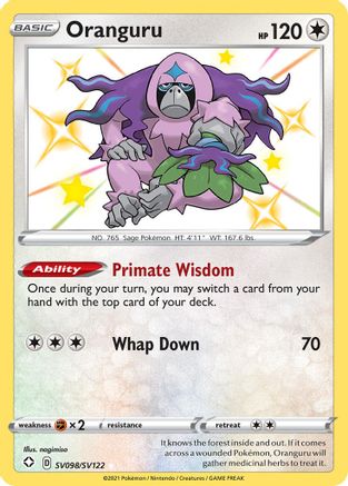 Oranguru (SV098/122) Holofoil [SWSH: Shining Fates Shiny Vault] Pokemon Single Pokémon