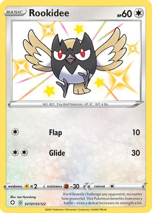 Rookidee SV101/122 Holofoil [SWSH: Shining Fates Shiny Vault] Pokemon Single Pokémon