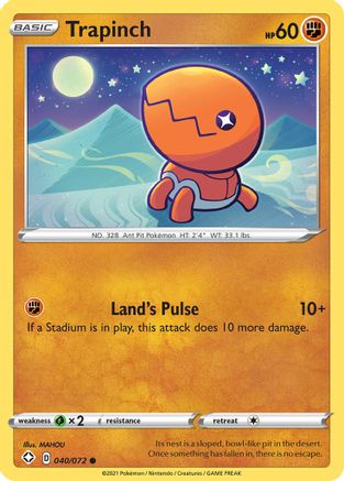 Trapinch 40/72 [SWSH: Shining Fates] Pokemon Single Pokémon