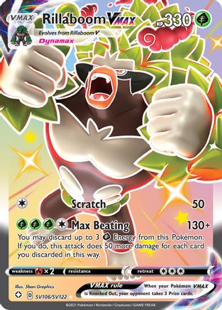 Rillaboom VMAX SV106/122 Holofoil [SWSH: Shining Fates Shiny Vault] Pokemon Single Pokémon
