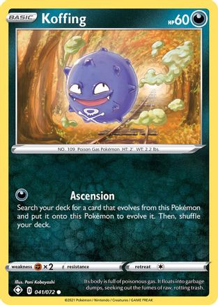 Koffing (41/72) Reverse Holofoil [SWSH: Shining Fates] Pokemon Single Pokémon
