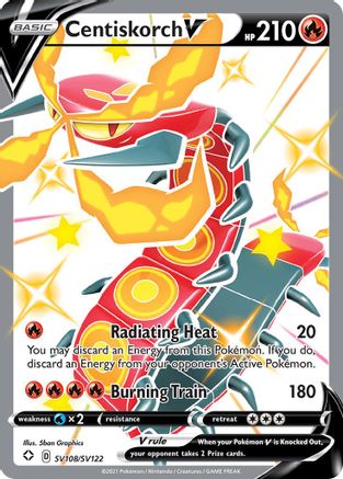 Centiskorch V (SV108/122) Holofoil [SWSH: Shining Fates Shiny Vault] Pokemon Single Pokémon