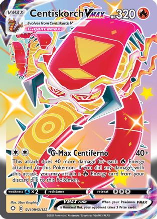 Centiskorch VMAX (SV109/122) Holofoil [SWSH: Shining Fates Shiny Vault] Pokemon Single Pokémon