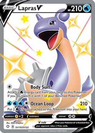Lapras V SV110/122 Holofoil [SWSH: Shining Fates Shiny Vault] Pokemon Single Pokémon