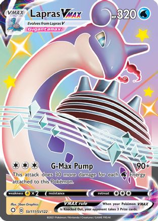Lapras VMAX SV111/122 Holofoil [SWSH: Shining Fates Shiny Vault] Pokemon Single Pokémon
