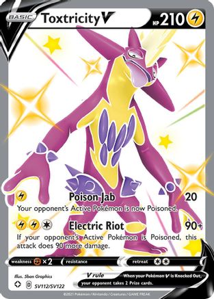 Toxtricity V SV112/122 Holofoil [SWSH: Shining Fates Shiny Vault] Pokemon Single Pokémon