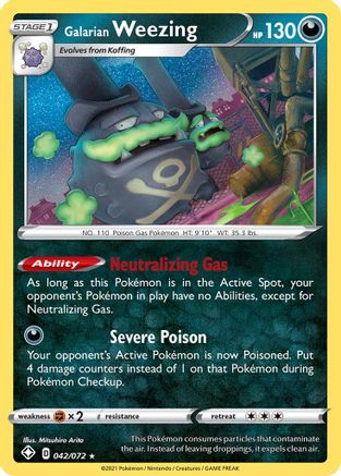 Galarian Weezing (42/72) Holofoil [SWSH: Shining Fates] Pokemon Single Pokémon