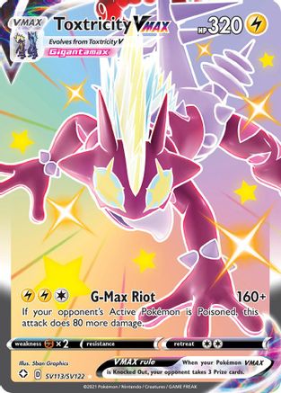Toxtricity VMAX SV113/122 Holofoil [SWSH: Shining Fates Shiny Vault] Pokemon Single Pokémon
