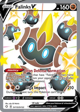 Falinks V (SV115/122) Holofoil [SWSH: Shining Fates Shiny Vault] Pokemon Single Pokémon