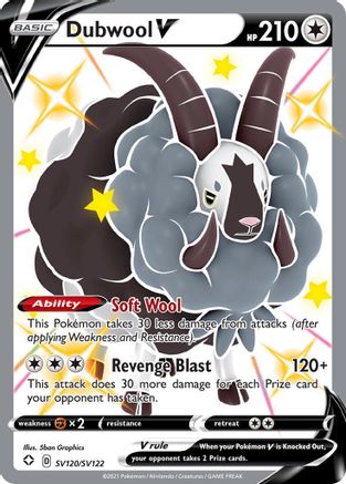 Dubwool V (SV120/122) Holofoil [SWSH: Shining Fates Shiny Vault] Pokemon Single Pokémon