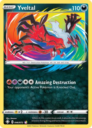 Yveltal 46/72 Holofoil [SWSH: Shining Fates] Pokemon Single Pokémon