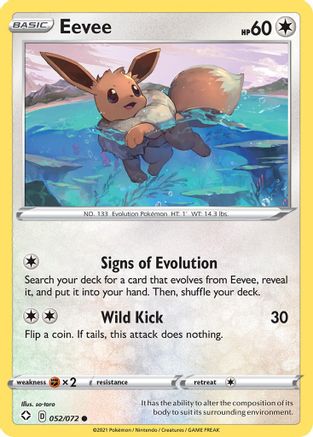 Eevee (52/72) [SWSH: Shining Fates] Pokemon Single Pokémon