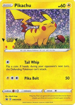 Pikachu - SWSH039 (General Mills) (SWSH039) Holofoil [Misc: Cards & Products] Pokemon Single Pokémon