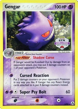 Gengar 5/92 (Gym Challenge) () [Promos: League & Championship Cards] Pokemon Single Pokémon