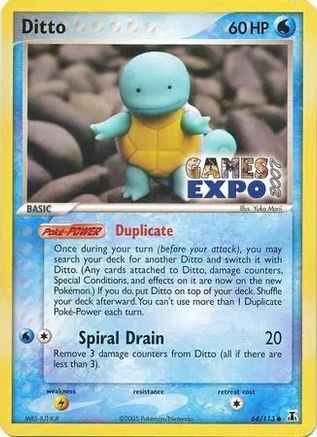 Ditto (Squirtle) - 64/113 (Games Expo 2007) [Misc: Cards & Products] Pokemon Single Pokémon