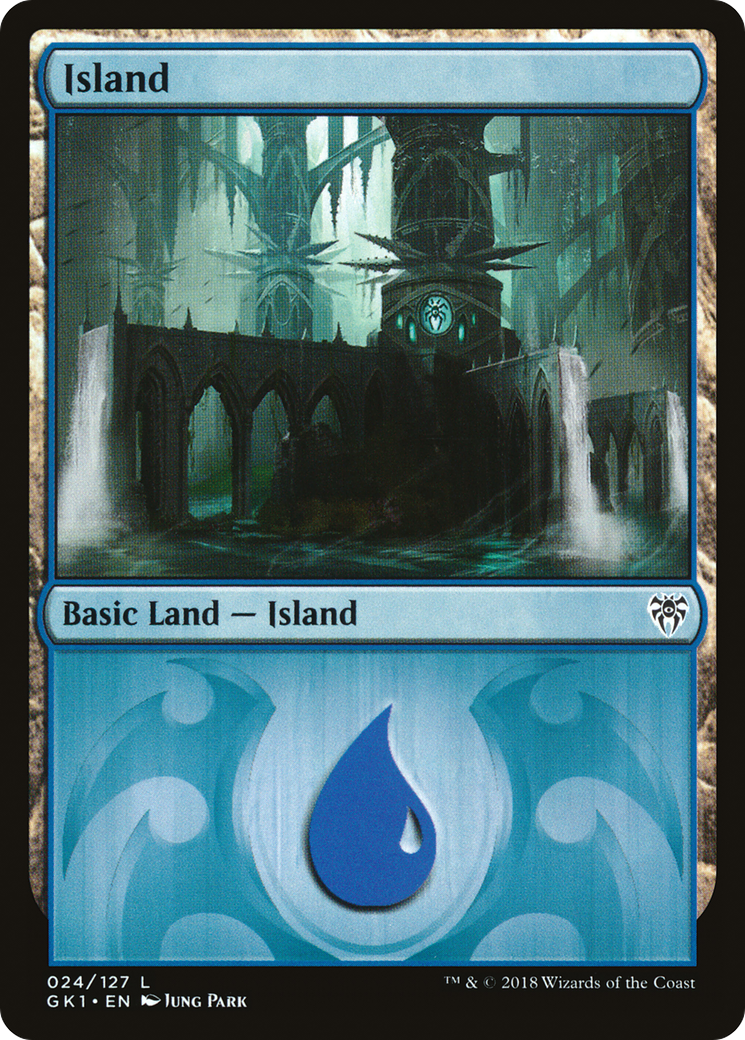 Island (GR1-024) [Misc] GRN Guild Kit MTG Single Wizards of the Coast