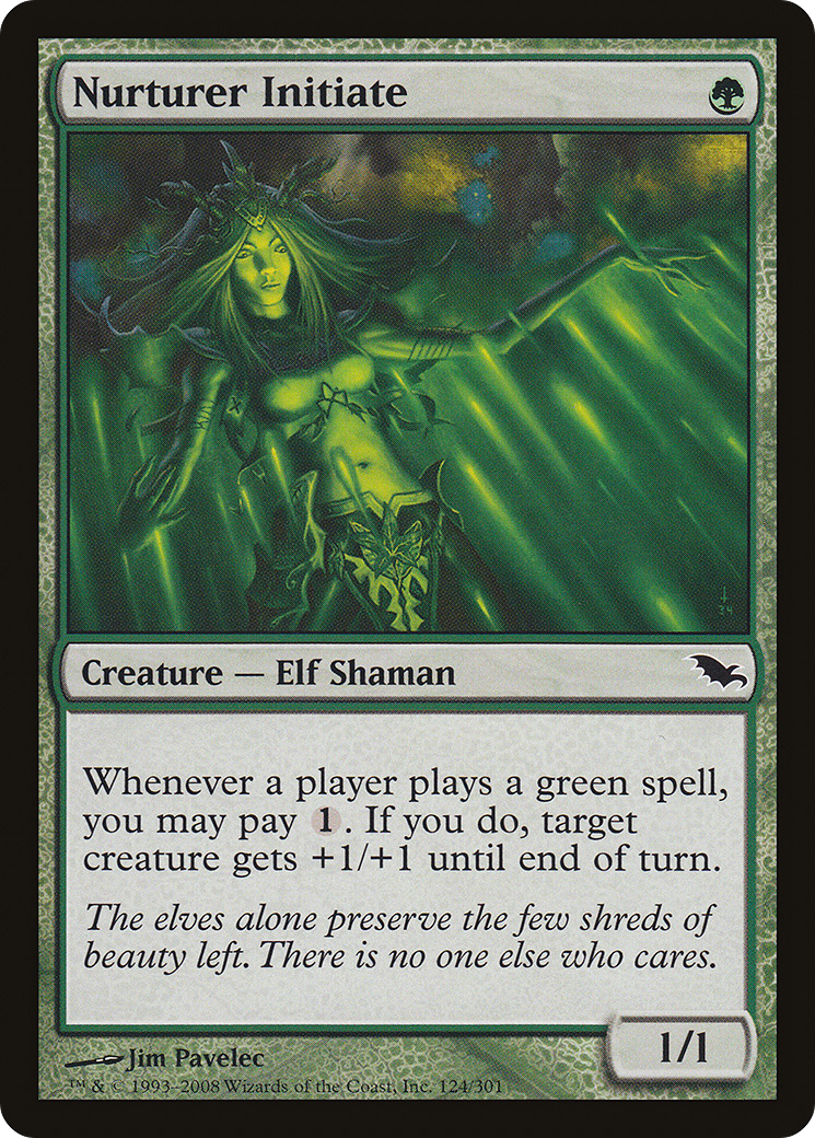 Nurturer Initiate (SHM-124) [Shadowmoor] Foil MTG Single Wizards of the Coast