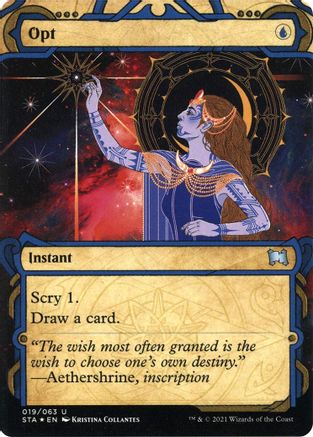 Opt (Foil Etched) (STA-019) [Strixhaven Mystical Archive] (Borderless) Foil MTG Single Wizards of the Coast
