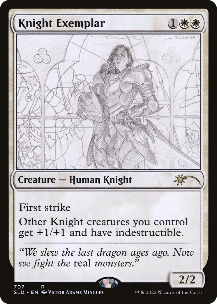 Knight Exemplar (707) (SLD-707) [Secret Lair Drop] Foil MTG Single Wizards of the Coast