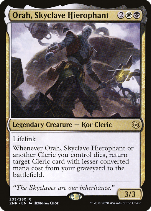 Orah, Skyclave Hierophant (ZNR-233) [Zendikar Rising] MTG Single Wizards of the Coast