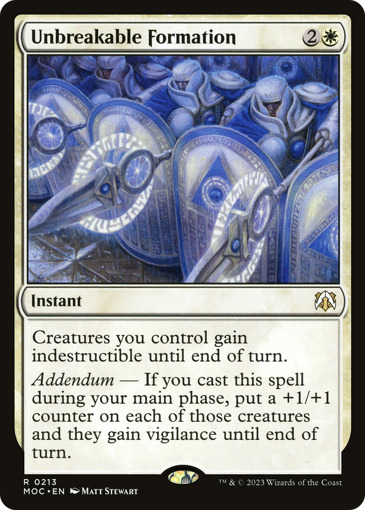 Unbreakable Formation (MOC-213) [March of the Machine Commander] MTG Single Wizards of the Coast