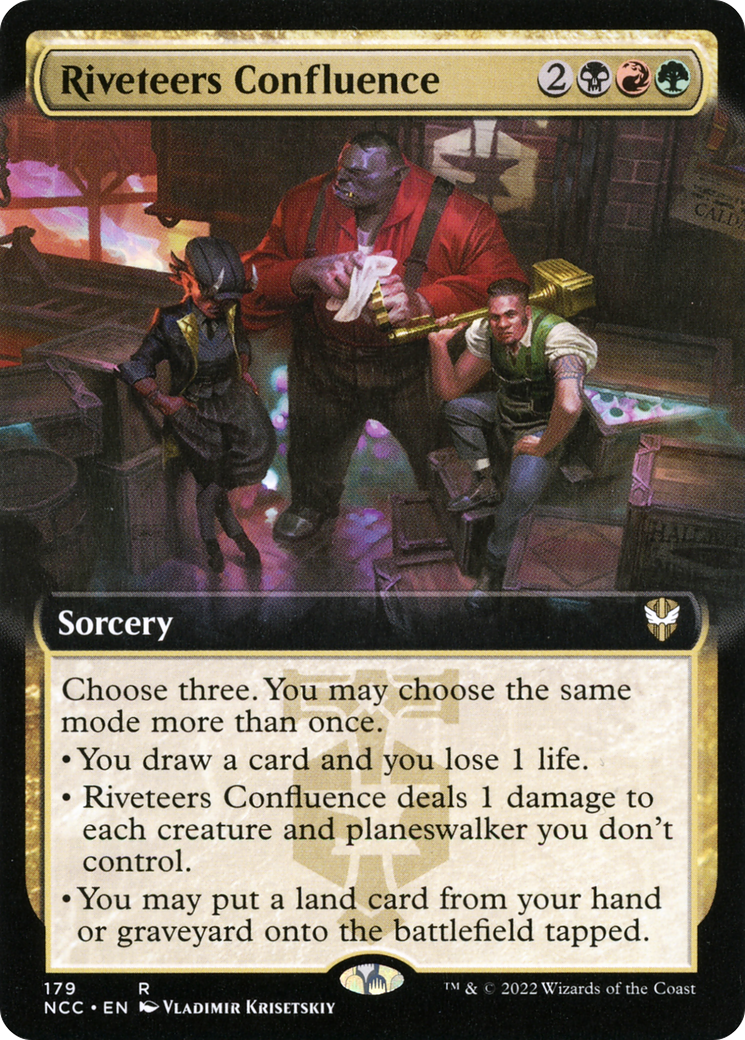 Riveteers Confluence (NCC-179) [New Capenna Commander] (Extended Art) MTG Single Wizards of the Coast