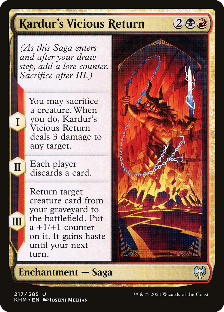 Kardur's Vicious Return (KHM-217) [Kaldheim] Foil MTG Single Wizards of the Coast