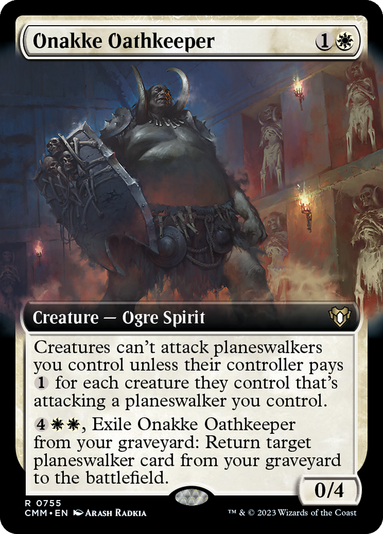 Onakke Oathkeeper (CMM-755) [Commander Masters] (Extended Art) Foil MTG Single Wizards of the Coast
