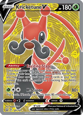 Kricketune V (Full Art) 142/163 Holofoil [SWSH: Battle Styles] Pokemon Single Pokémon