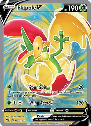 Flapple V (Full Art) (143/163) Holofoil [SWSH: Battle Styles] Pokemon Single Pokémon