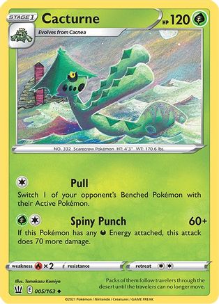 Cacturne (5/163) Reverse Holofoil [SWSH: Battle Styles] Pokemon Single Pokémon